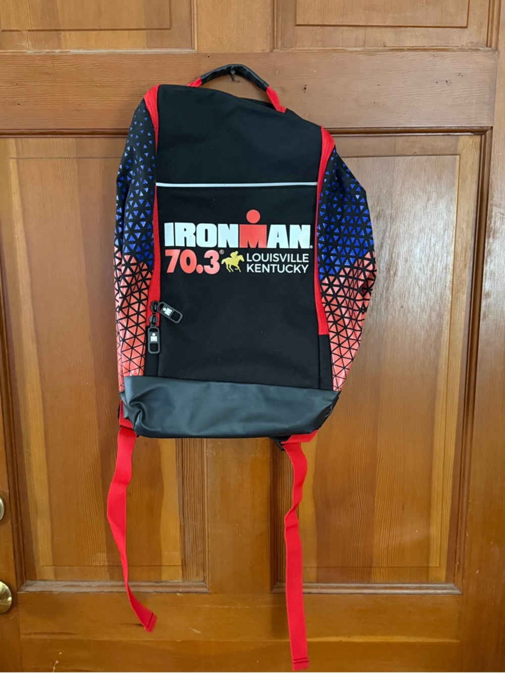 Iron Man Black, Red & Blue 70.3 Louisville Backpack